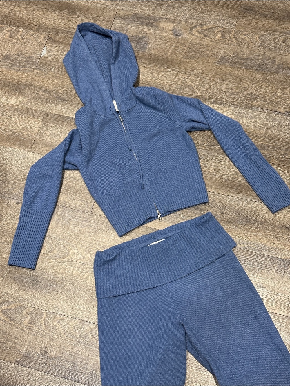 Pink Rose Blue and White Loungewear 3-Piece Set Medium